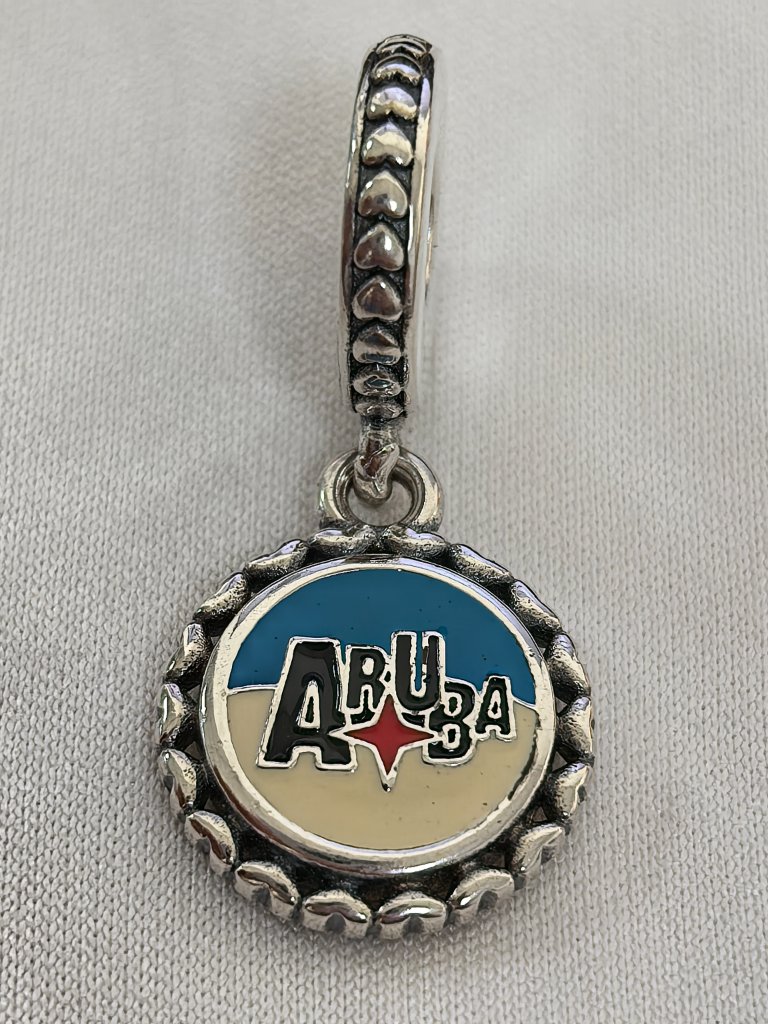 Pandora Aruba Exclusive Dangle Charm Pendant, S925 Silver Jewelry